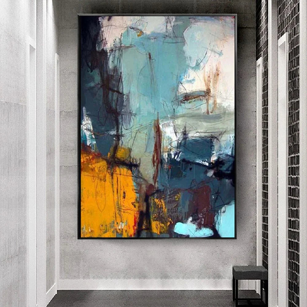 Handmade Abstract Graffiti Canvas Art