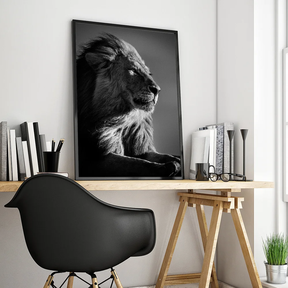 "Vintage Lion Retro Kraft Stickers"