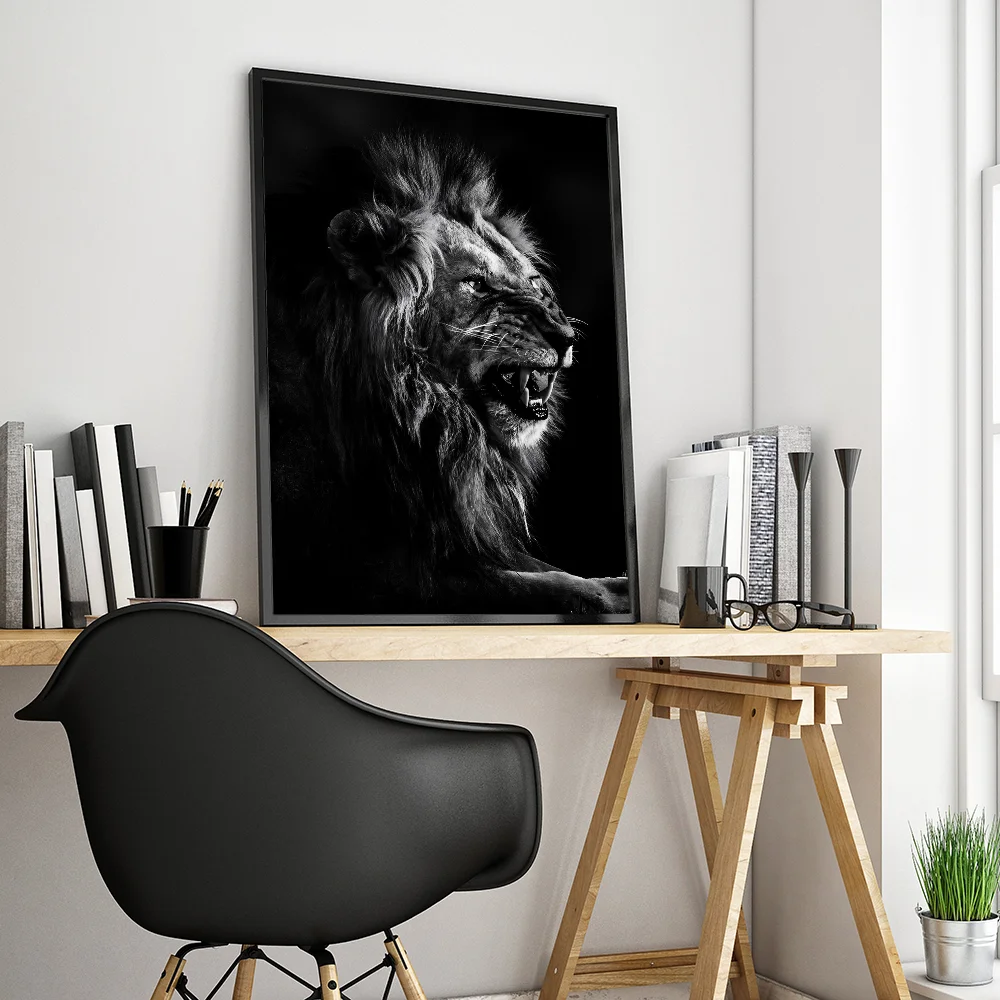 "Vintage Lion Retro Kraft Stickers"