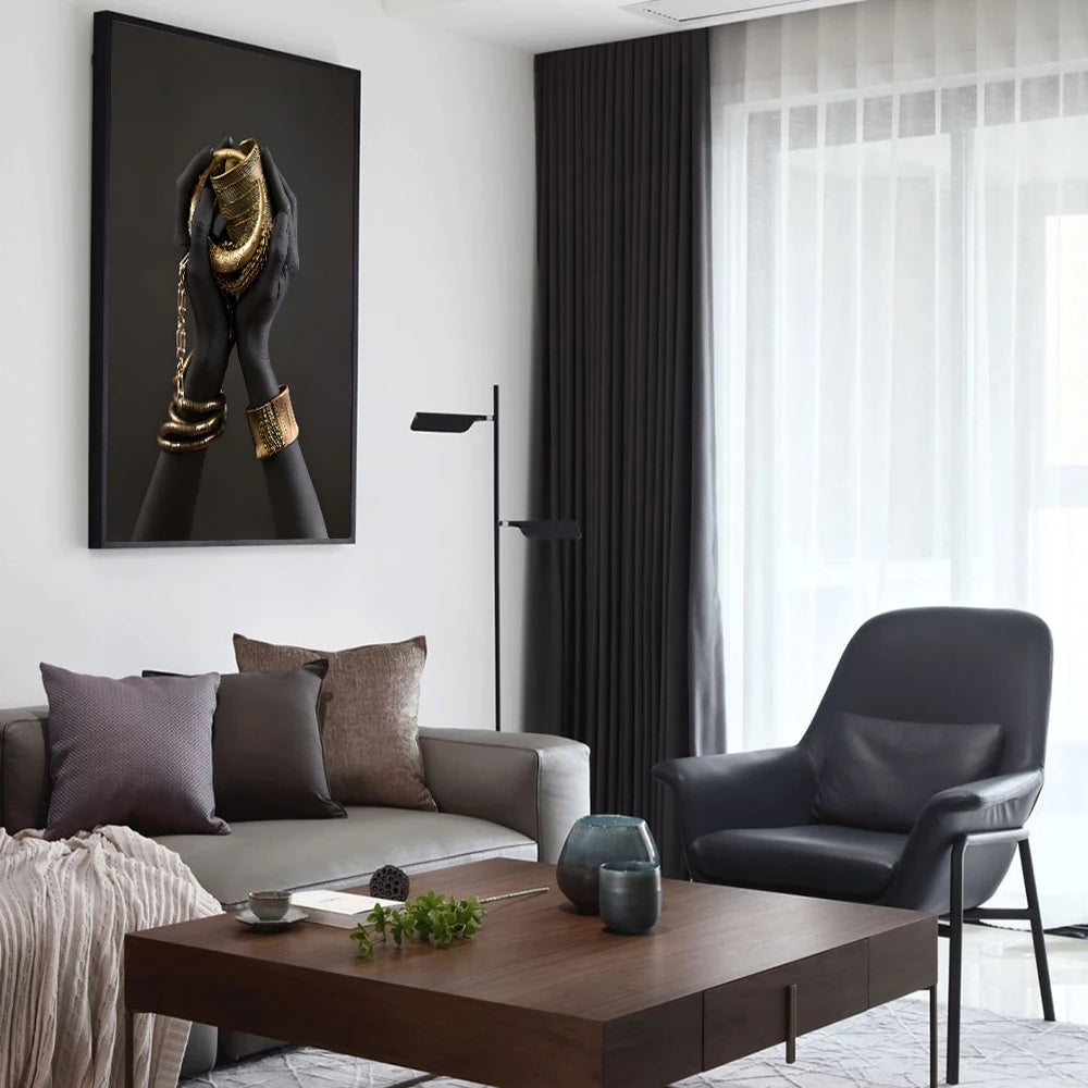 "Elegant African Woman Wall Art"