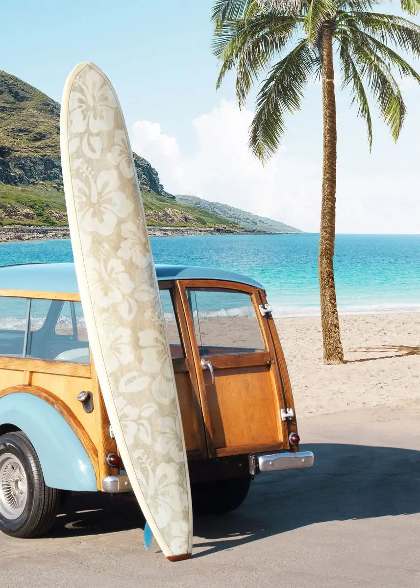 "Summer Beach Surfing Canvas Art"