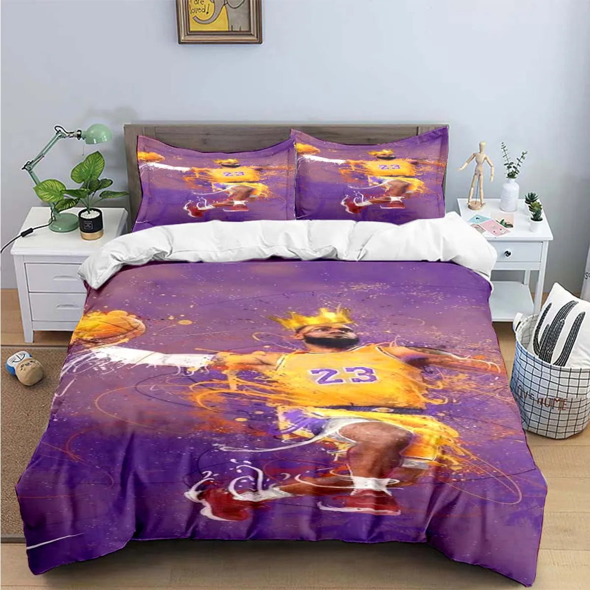 "LeBron James Basketball Bedding Set" - The Charming Comfort