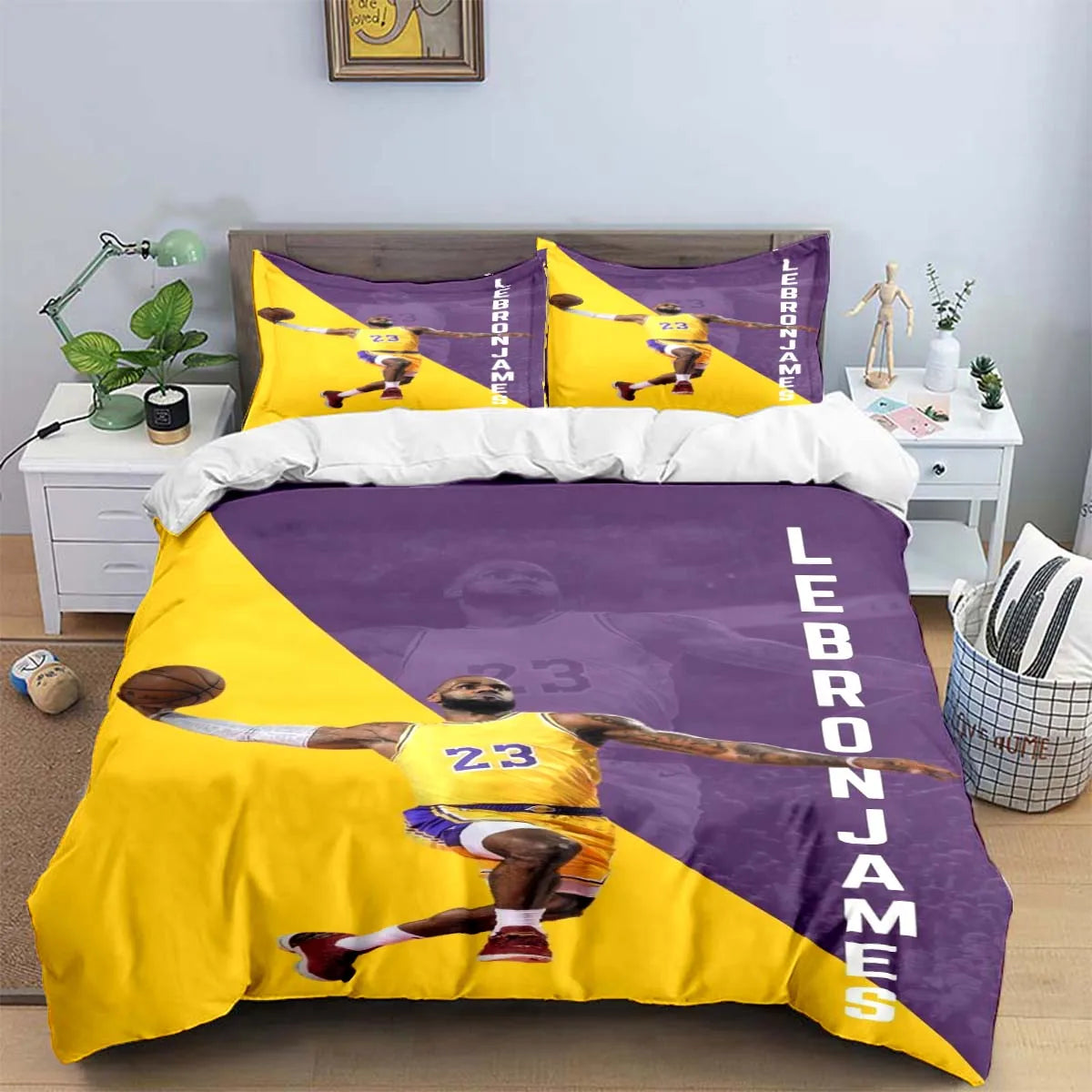 "LeBron James Basketball Bedding Set" - The Charming Comfort