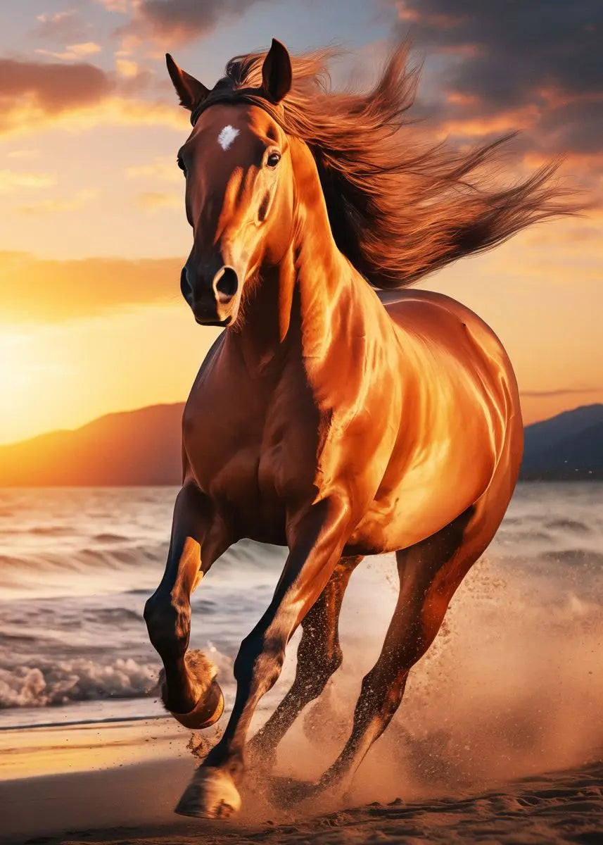 "Majestic Running Horse Canvas Art"