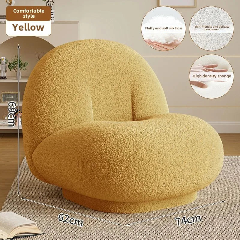Cozy Lamb Wool Cloud Sofa Chair - The Charming Comfort
