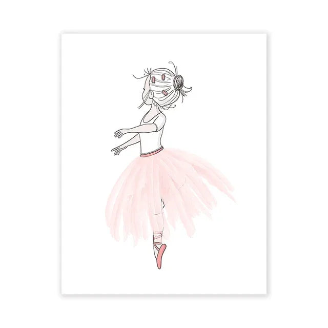 Personalized Ballerina Unicorn Wall Art
