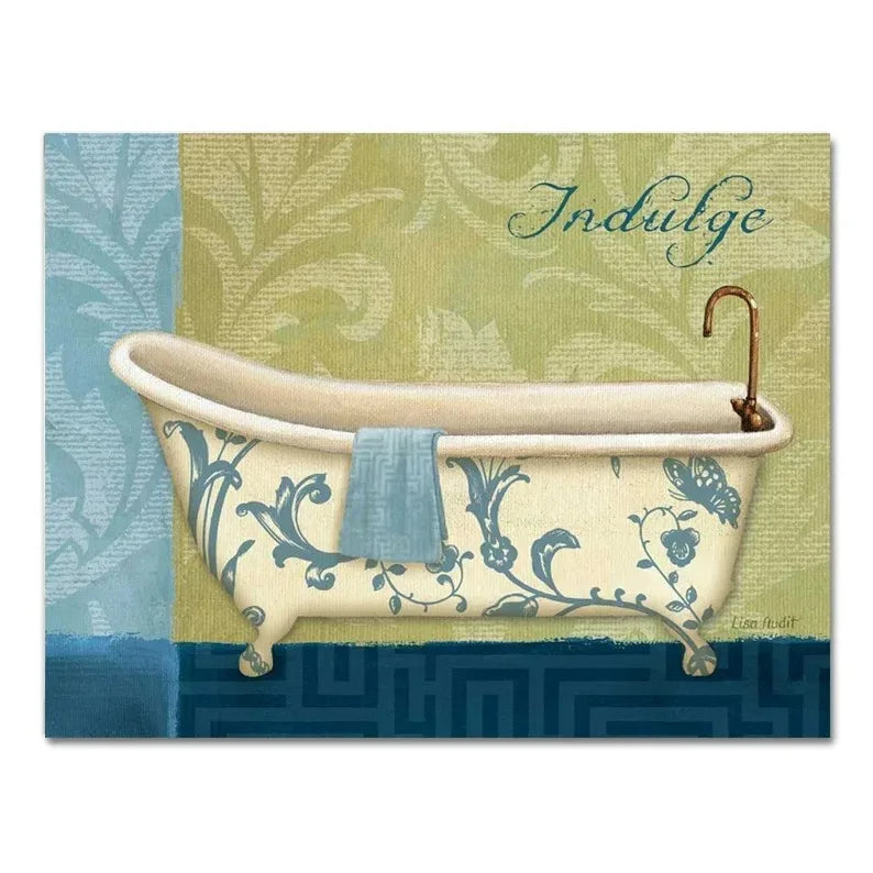 Vintage French Bathtub Wall Art