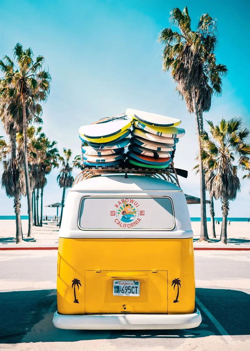 "Summer Beach Surfing Canvas Art"