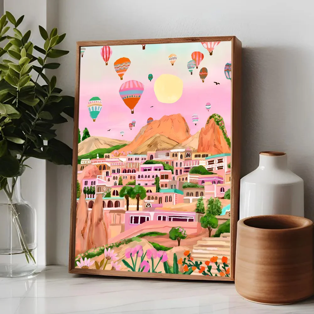 "Colorful Mountain Lake Art Print"
