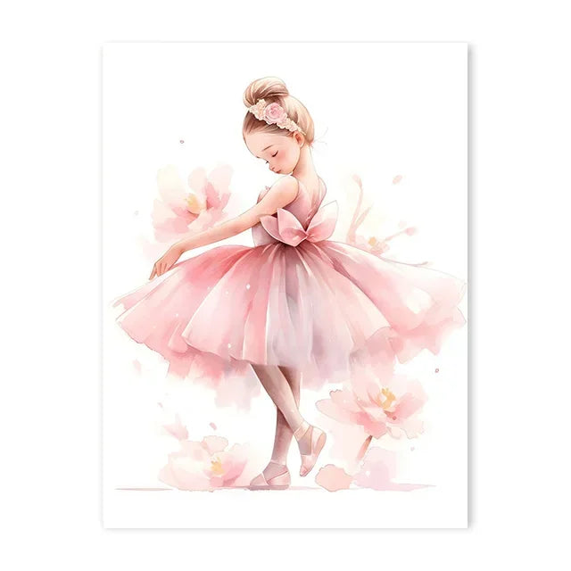 Personalized Ballerina Unicorn Wall Art
