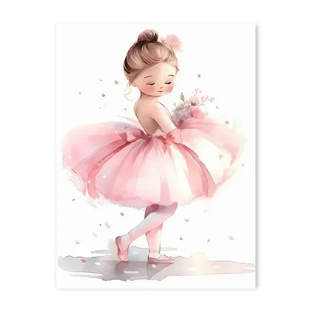 Personalized Ballerina Unicorn Wall Art