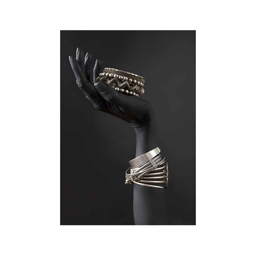 "Elegant African Woman Wall Art"
