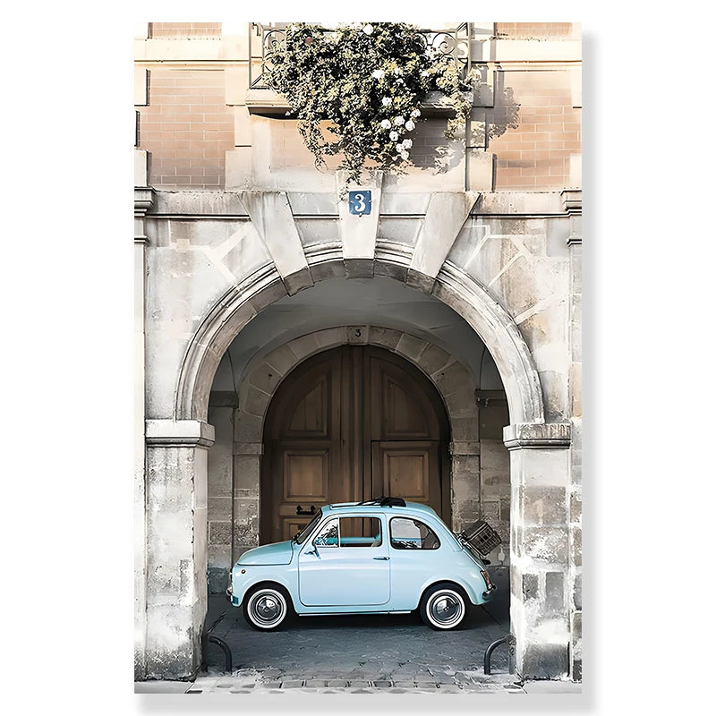 Nordic Town Beach Canvas Art