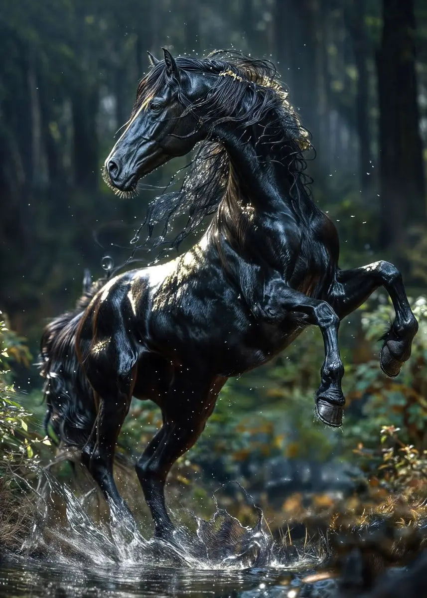 "Majestic Running Horse Canvas Art"