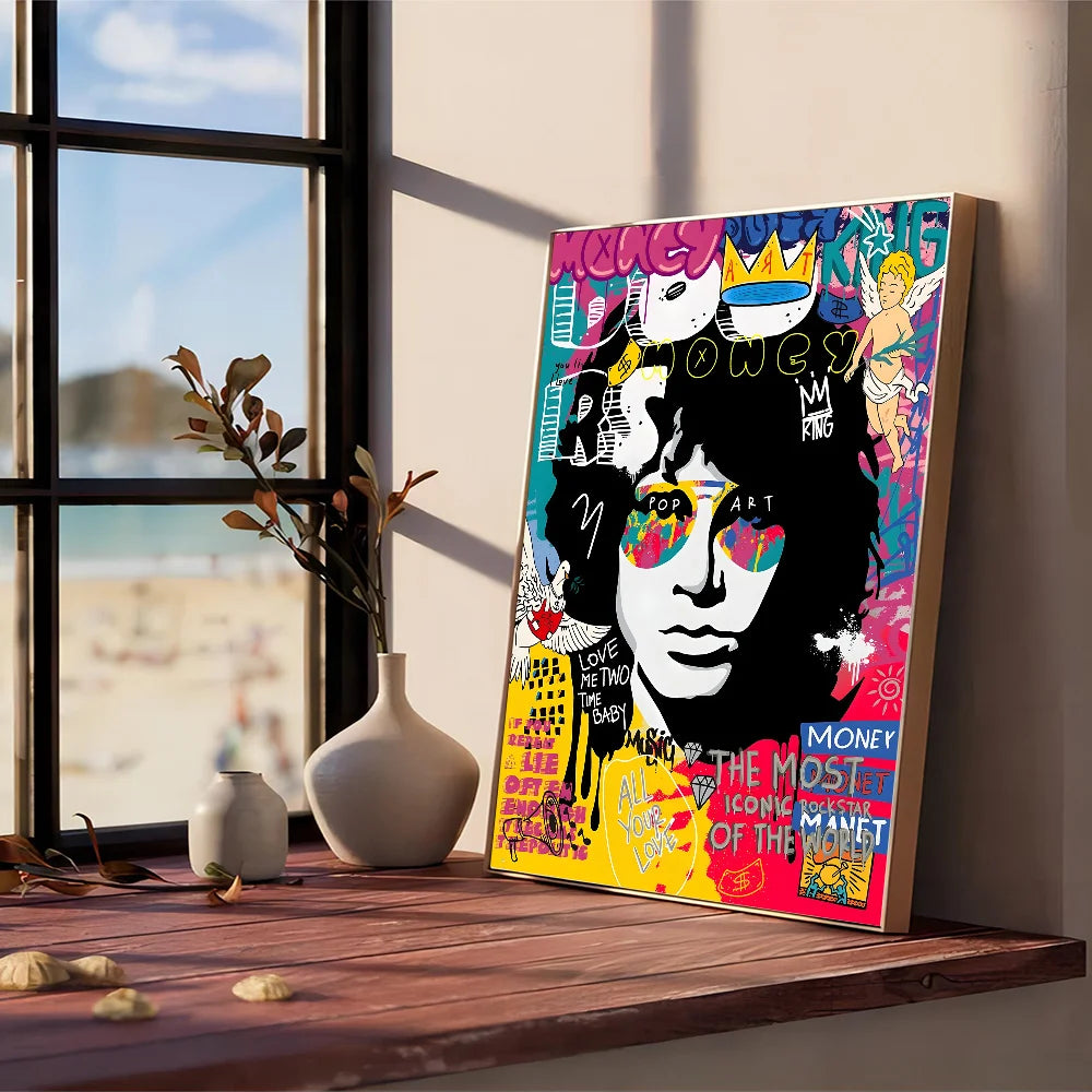 "Vibrant Graffiti Music Wall Art"