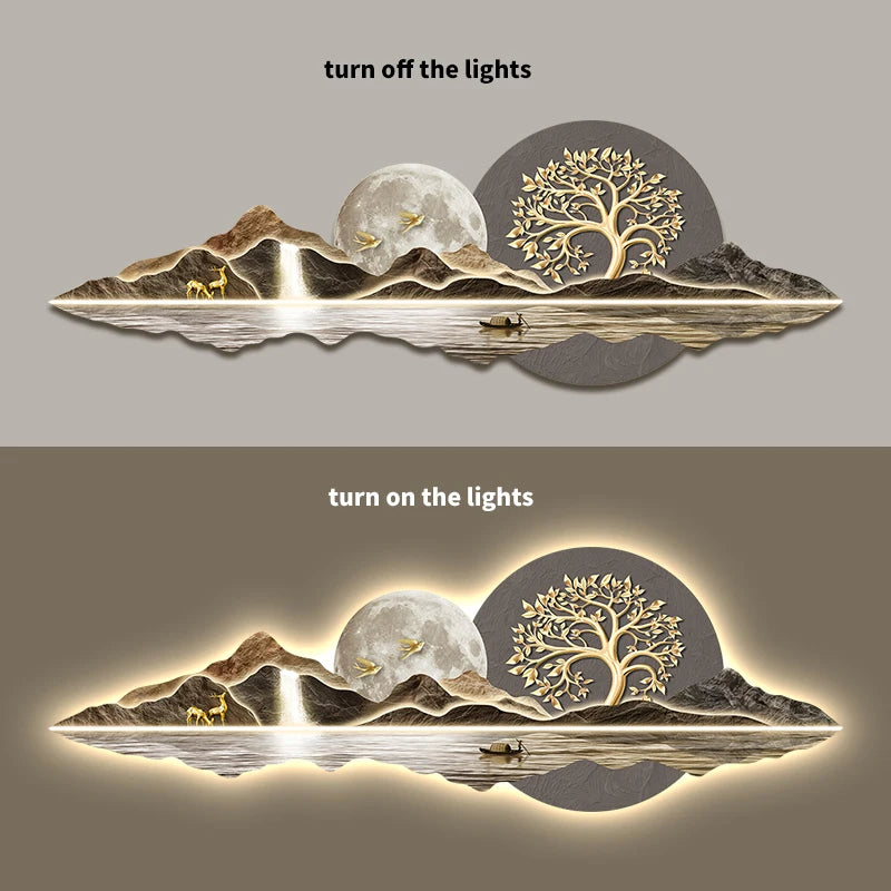 "3D LED Diamond Wall Art" - The Charming Comfort