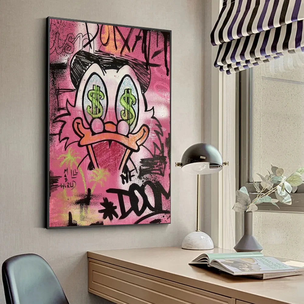 Kawaii Cat & Car Wall Art