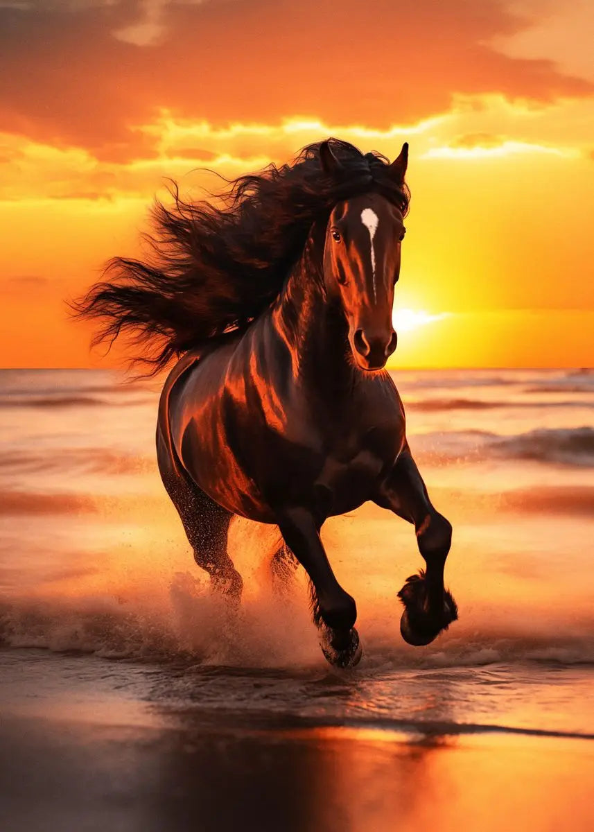 "Majestic Running Horse Canvas Art"