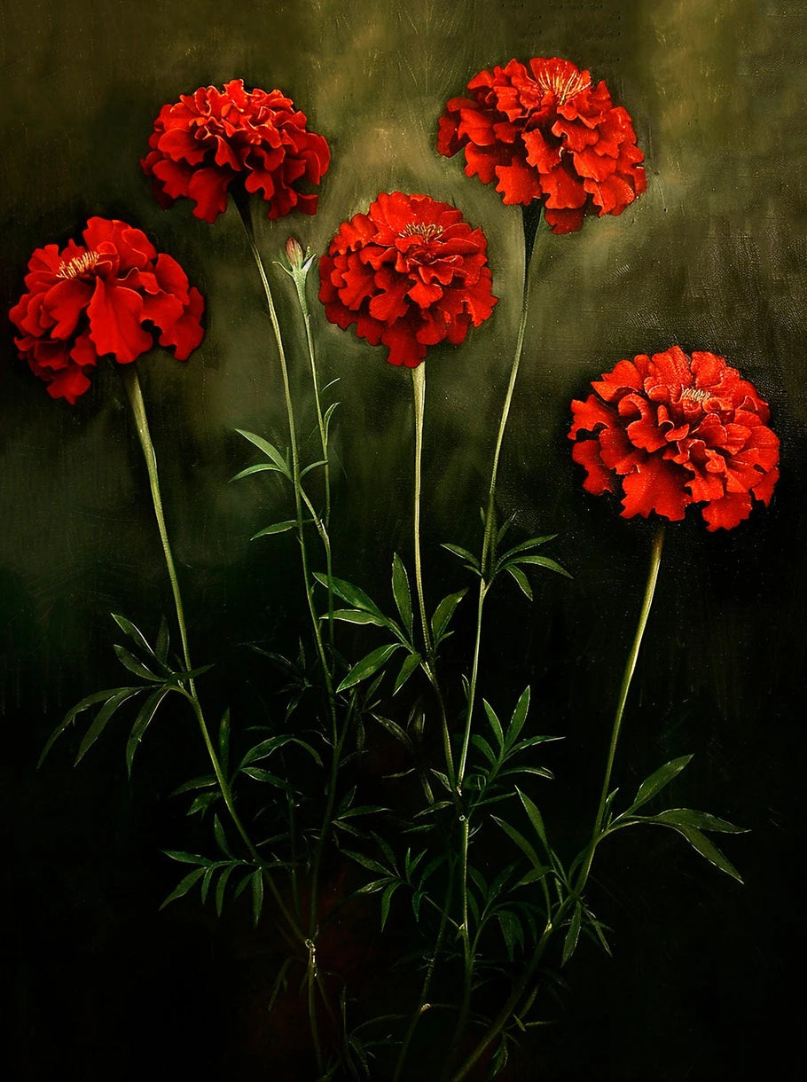 "Dark Woman Bathroom Plant Art"