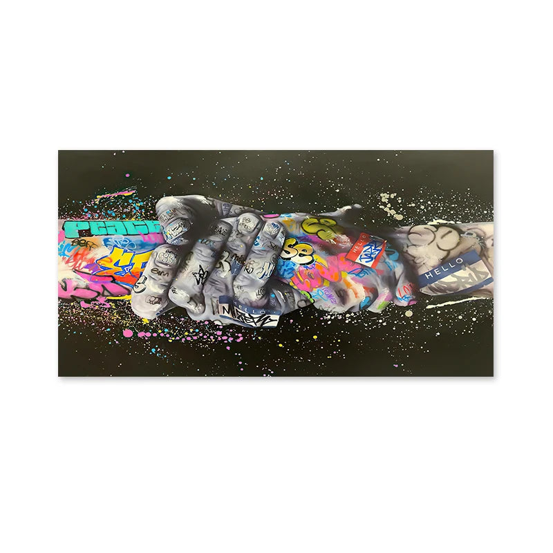 "Playful Banksy Kids Canvas Art"