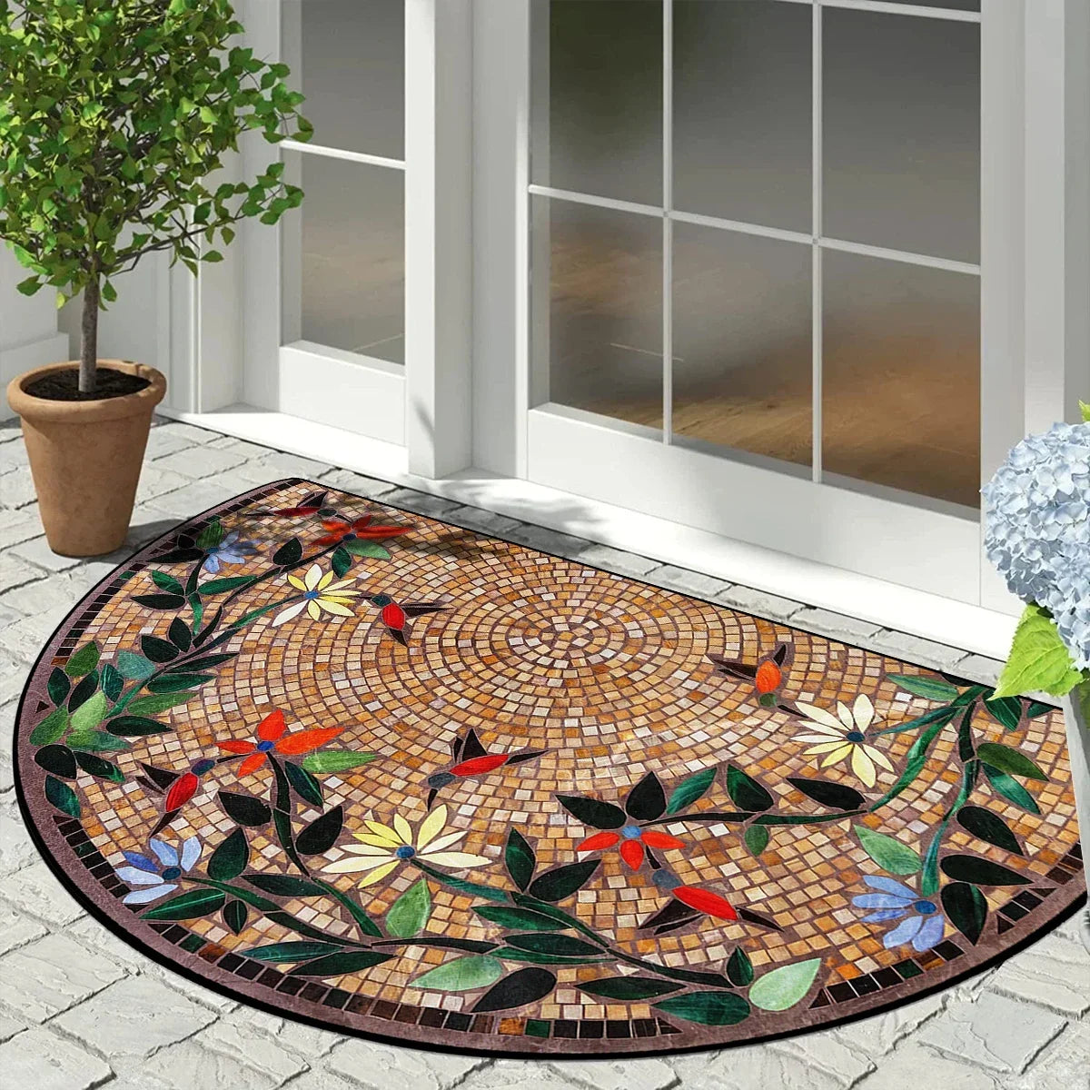 "Luxury Semi-Circular Welcome Mat" - The Charming Comfort
