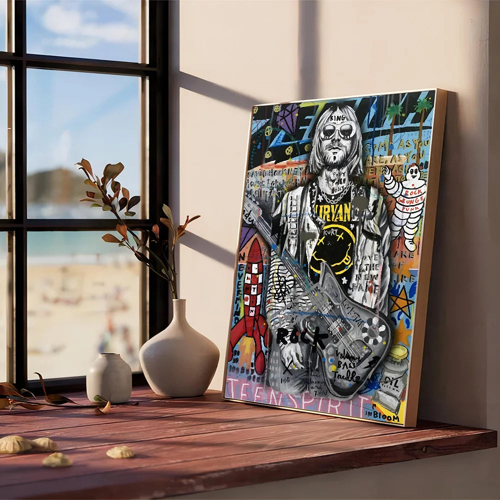 "Vibrant Graffiti Music Wall Art"