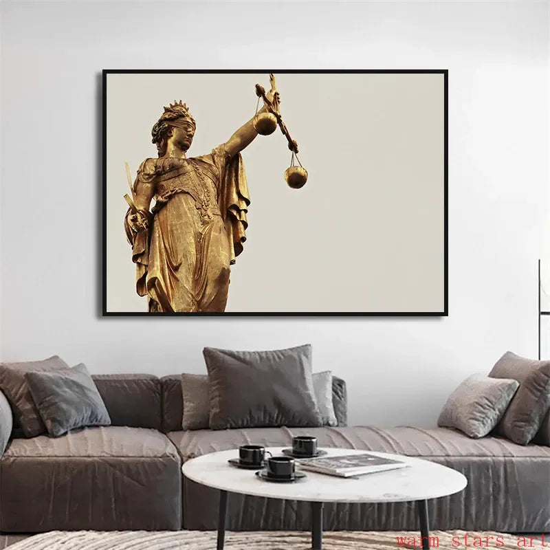 "Justice Lady Canvas Wall Art"
