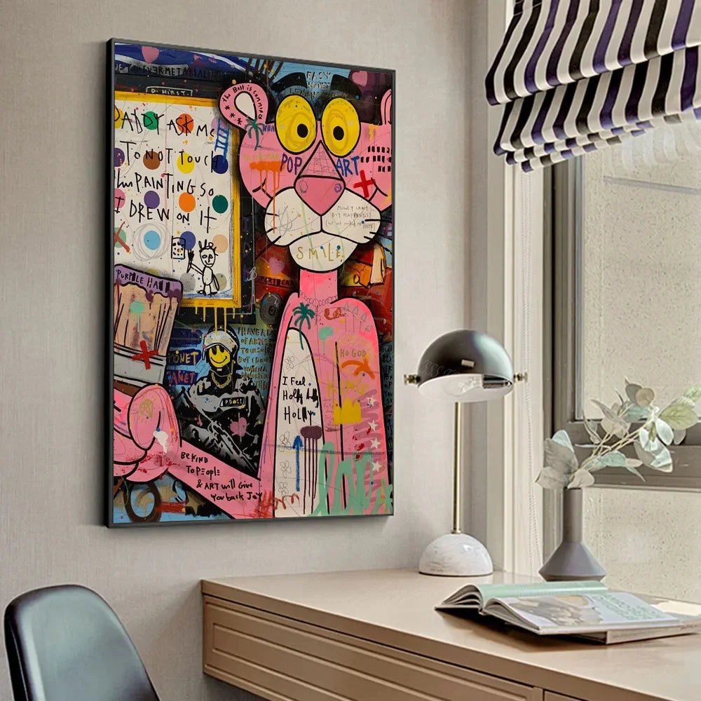 Kawaii Cat & Car Wall Art