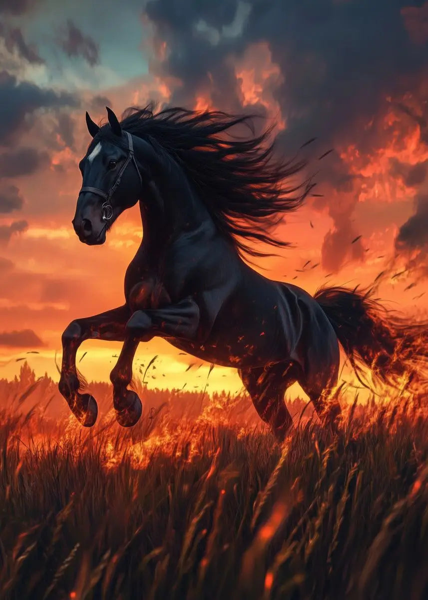 "Majestic Running Horse Canvas Art"