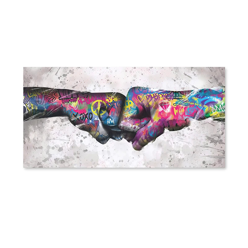 "Playful Banksy Kids Canvas Art"
