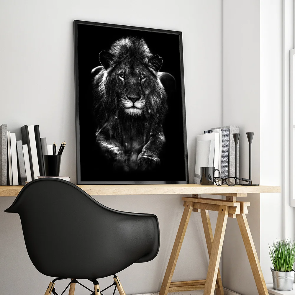 "Vintage Lion Retro Kraft Stickers"
