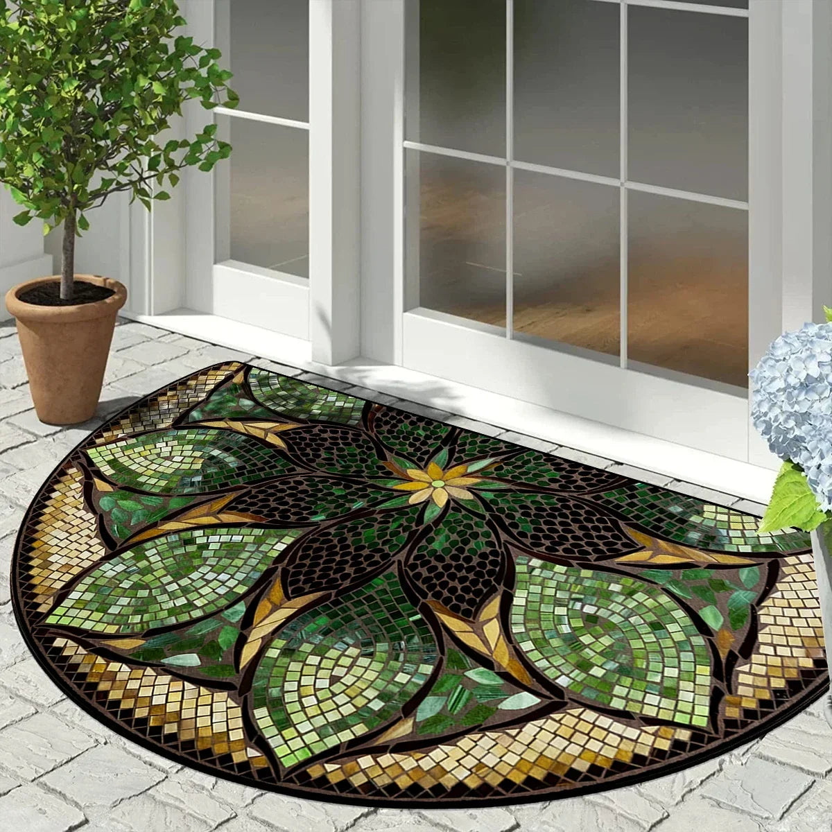 "Luxury Semi-Circular Welcome Mat" - The Charming Comfort