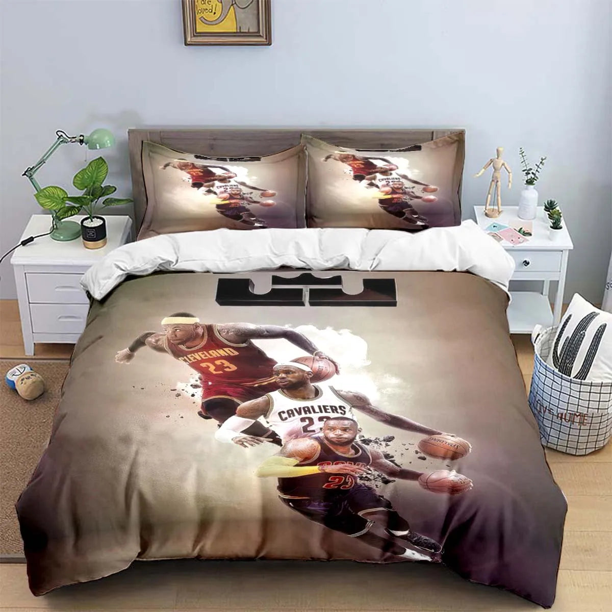 "LeBron James Basketball Bedding Set" - The Charming Comfort