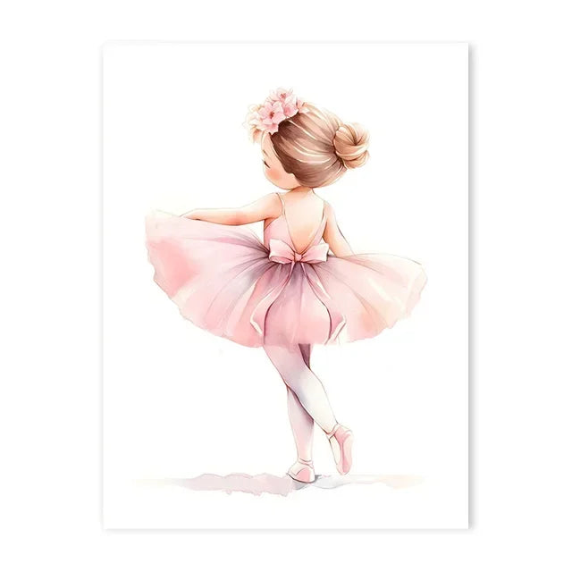 Personalized Ballerina Unicorn Wall Art