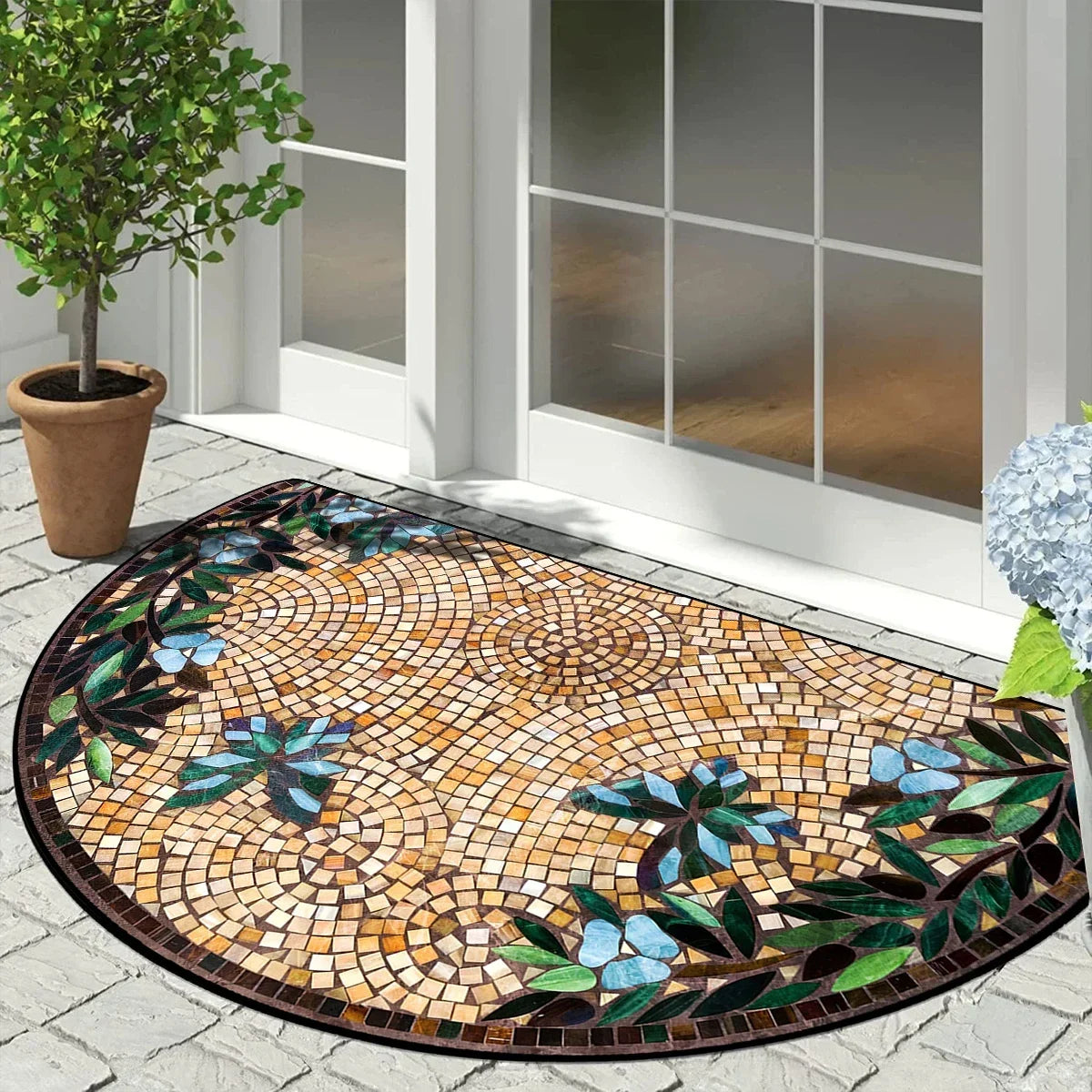 "Luxury Semi-Circular Welcome Mat" - The Charming Comfort
