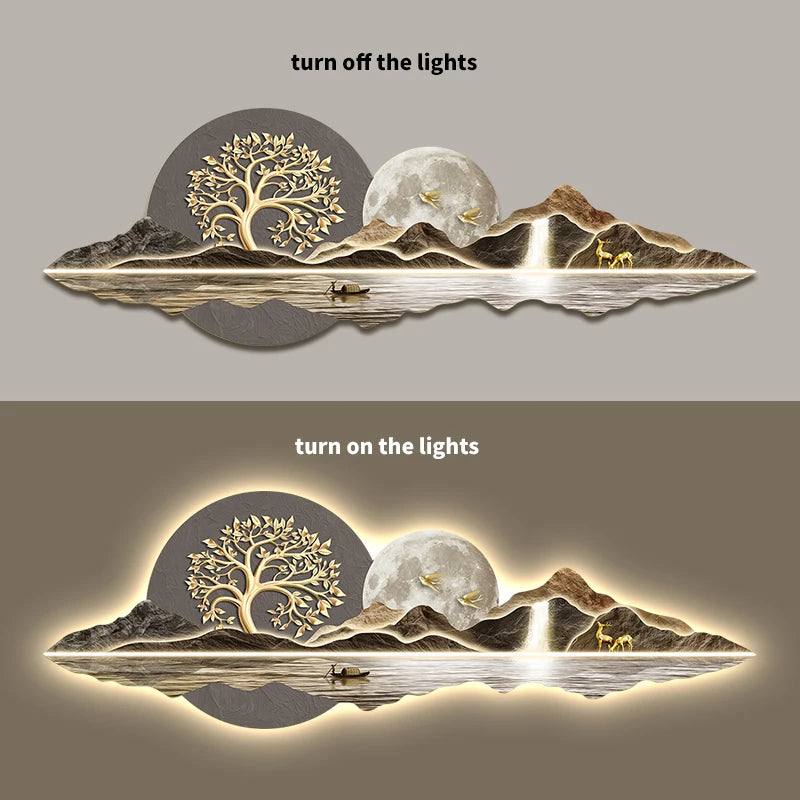 "3D LED Diamond Wall Art" - The Charming Comfort