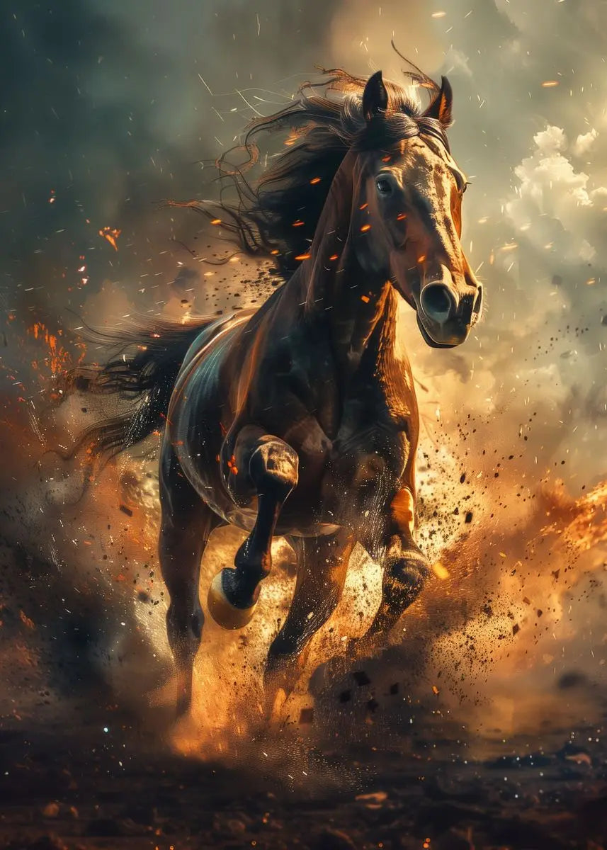 "Majestic Running Horse Canvas Art"
