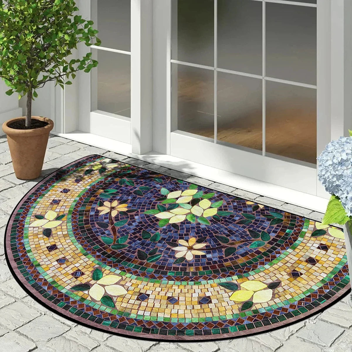 "Luxury Semi-Circular Welcome Mat" - The Charming Comfort