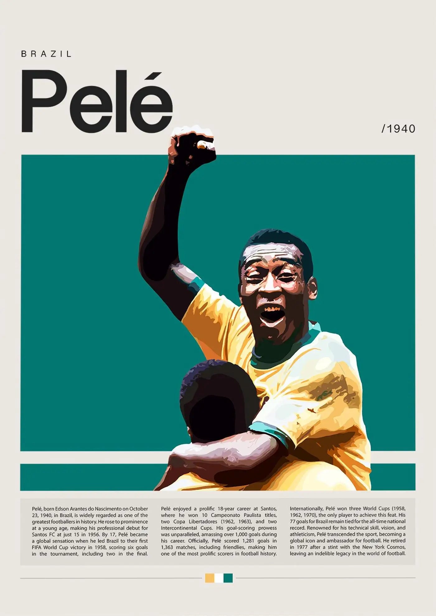 "Football Star Champion Wall Art"