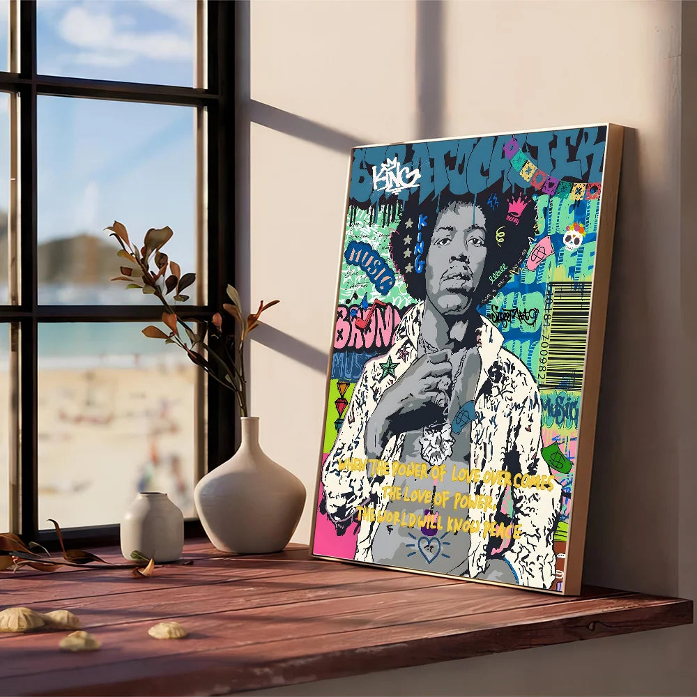 "Vibrant Graffiti Music Wall Art"