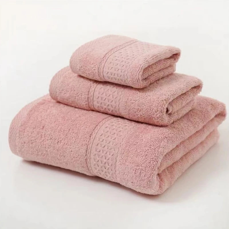 "Ultra Soft 3-Piece Cotton Towel Set" - The Charming Comfort