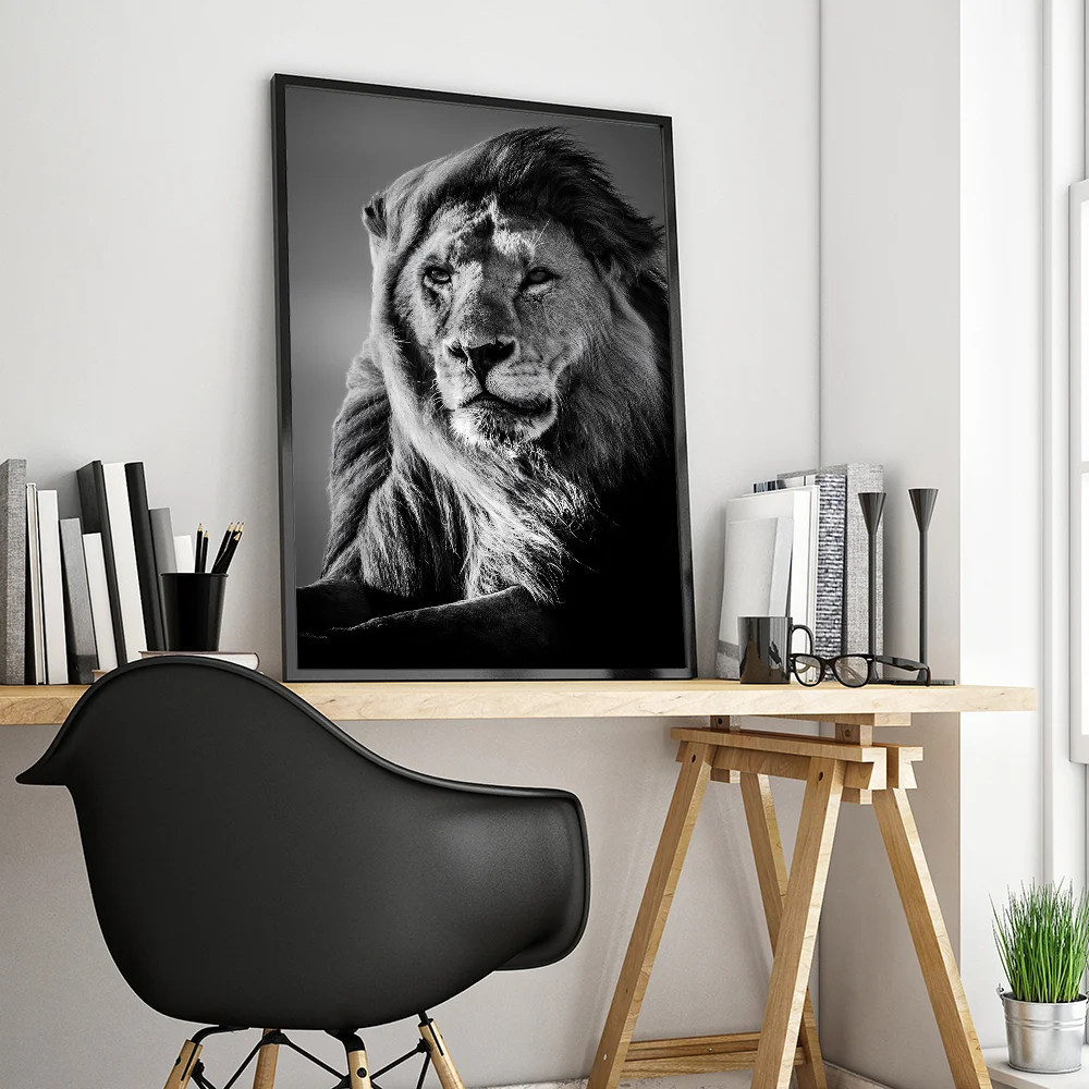 "Vintage Lion Retro Kraft Stickers"