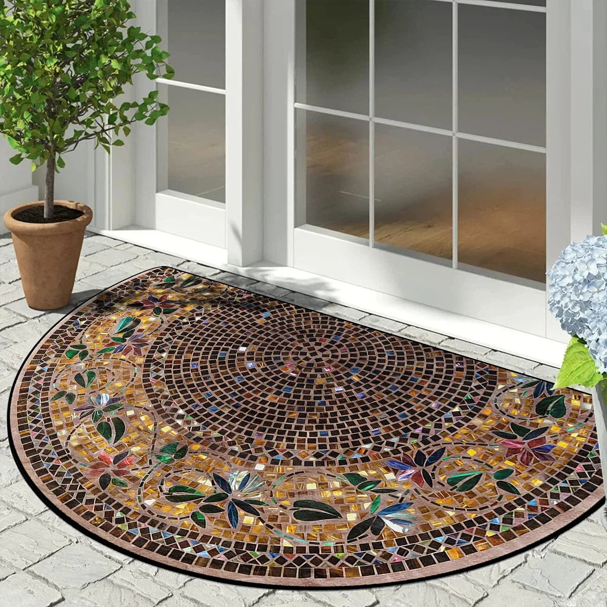 "Luxury Semi-Circular Welcome Mat" - The Charming Comfort