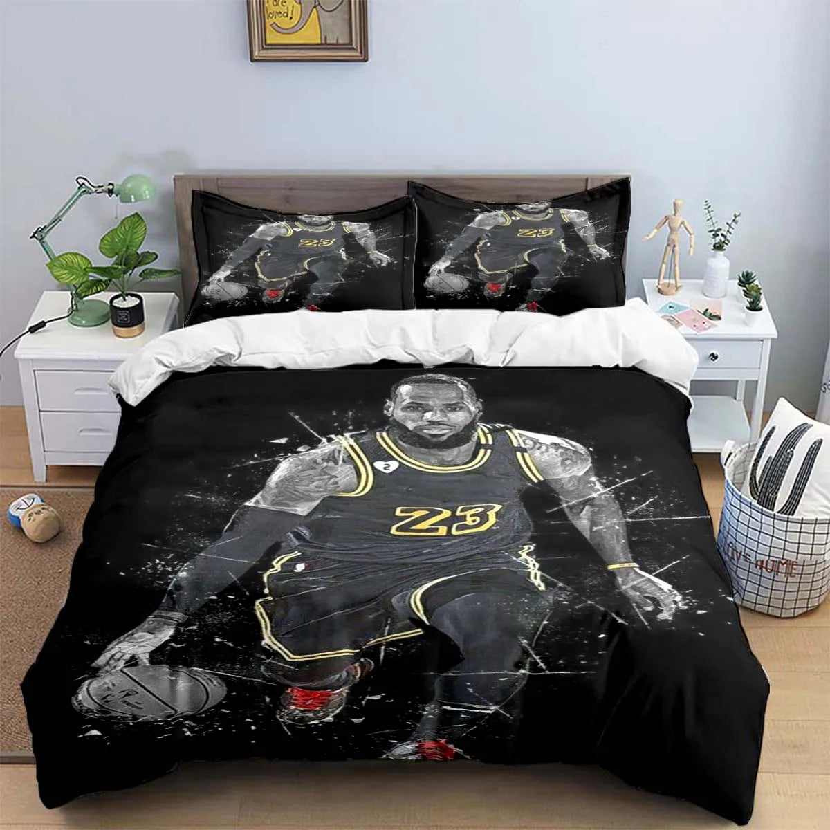"LeBron James Basketball Bedding Set" - The Charming Comfort