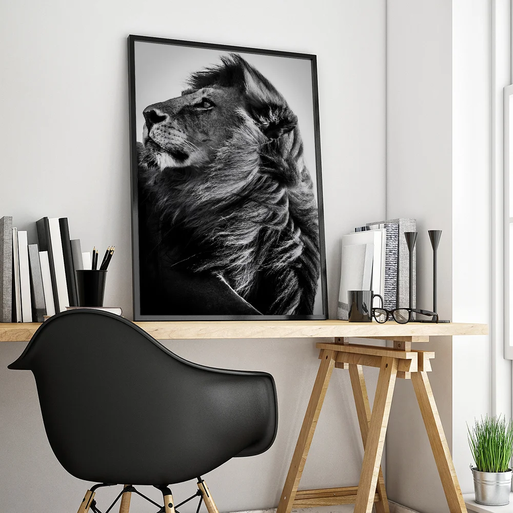 "Vintage Lion Retro Kraft Stickers"