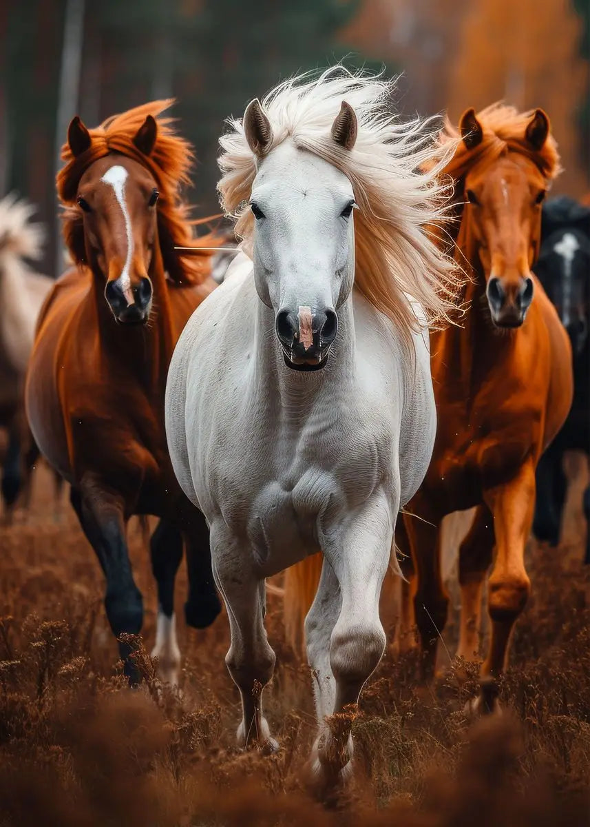 "Majestic Running Horse Canvas Art"