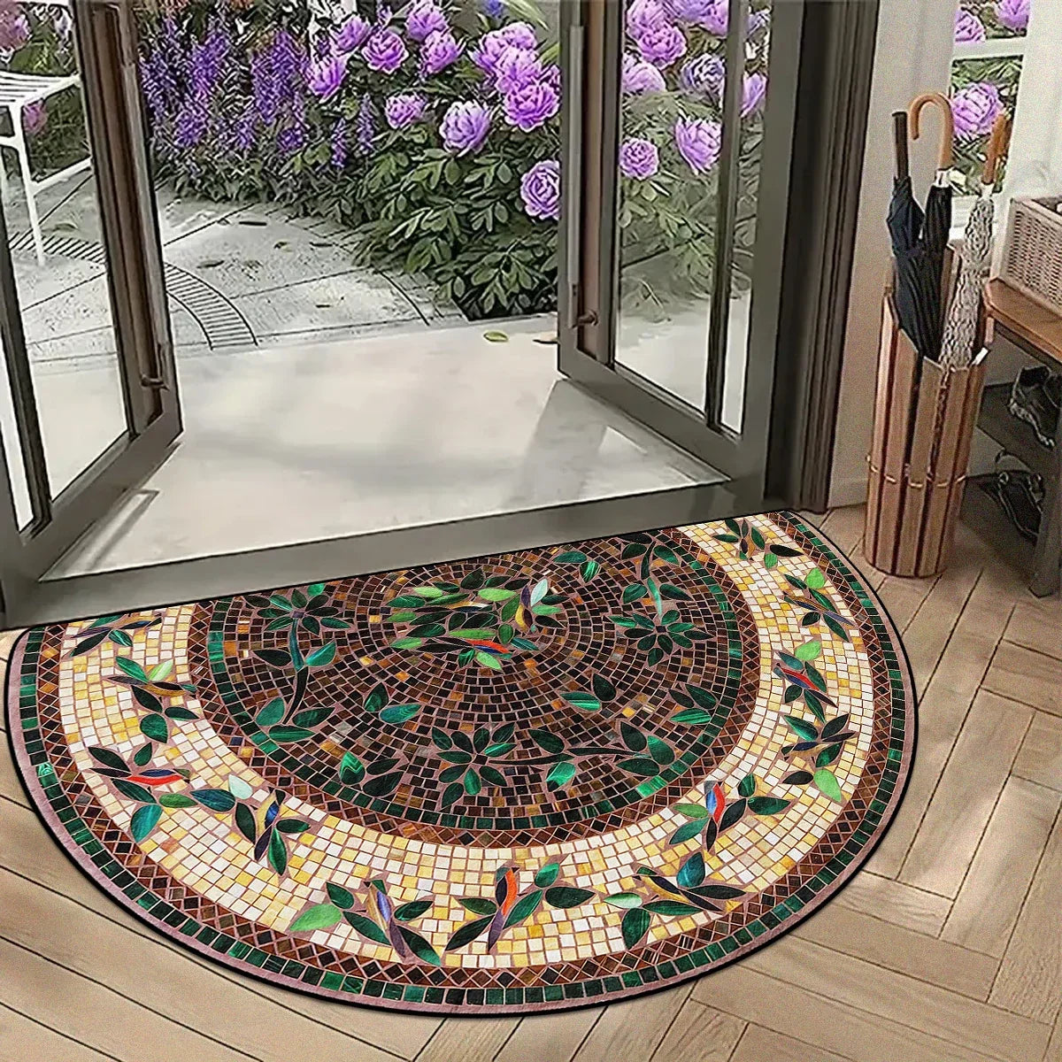 "Luxury Semi-Circular Welcome Mat" - The Charming Comfort