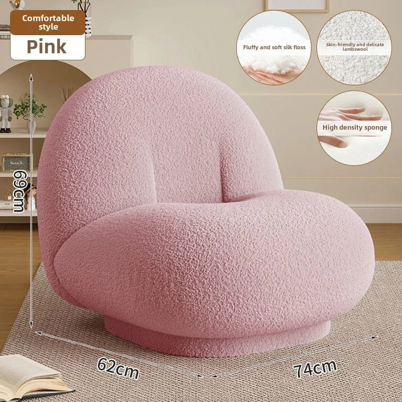 Cozy Lamb Wool Cloud Sofa Chair - The Charming Comfort