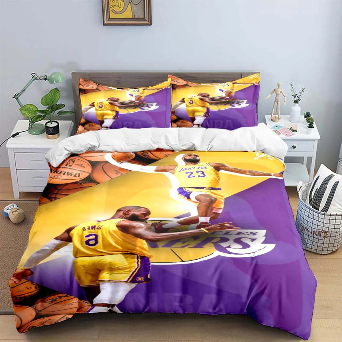 "LeBron James Basketball Bedding Set" - The Charming Comfort
