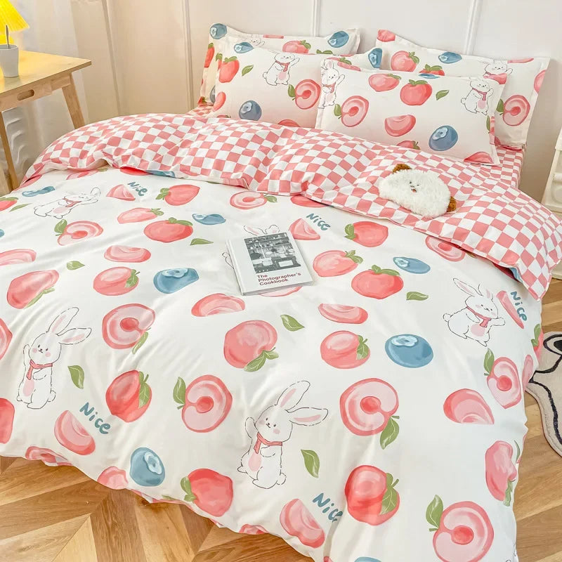 Strawberry Soft Bedding Set - Queen/King - The Charming Comfort